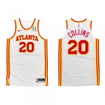 Atlanta Hawks #20 John Collins 2020-21 Association Authentic Jersey White