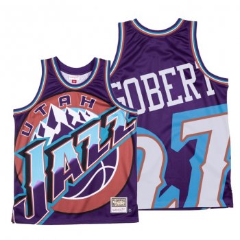 Jazz Rudy Gobert #27 Big Face Purple Jersey