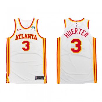 Atlanta Hawks #3 Kevin Huerter 2020-21 Association Authentic Jersey White