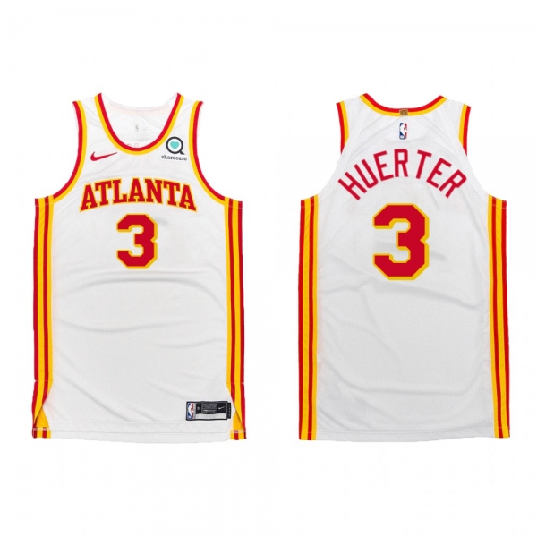 Atlanta Hawks #3 Kevin Huerter 2020-21 Association Authentic Jersey White