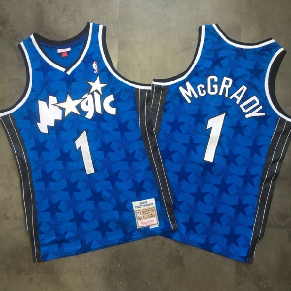 Magic 1 Tracy McGrady Blue 2000-01 Hardwood Classics Swingman Jersey