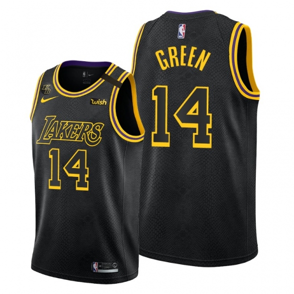 Danny Green #14 Lakers Black Mamba Inspired City Jersey 2020 Honors Kobe