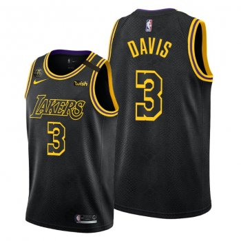 Anthony Davis #3 Lakers Black Mamba Inspired City Jersey 2020 Honors Kobe