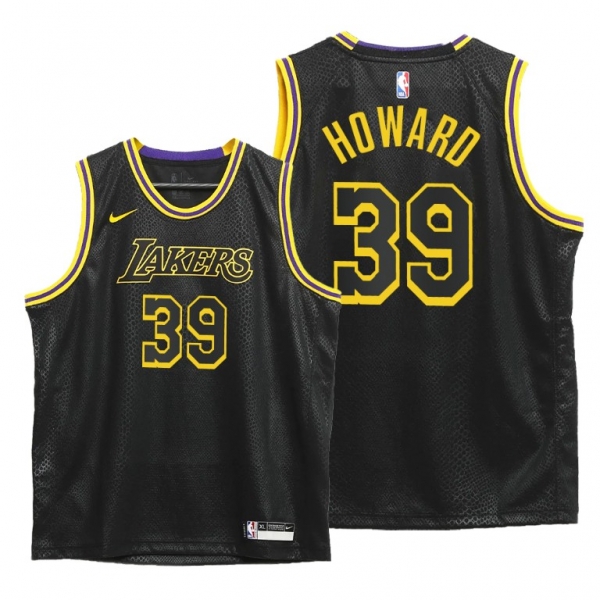 Youth Dwight Howard Lakers Black Mamba Inspired City Jersey 2020 Honors Kobe