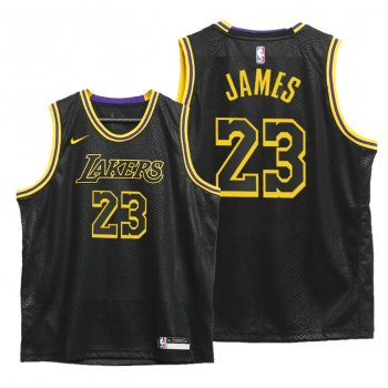 Youth LeBron James Lakers Black Mamba Inspired City Jersey 2020 Honors Kobe