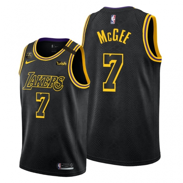 JaVale McGee #7 Lakers Black Mamba Inspired City Jersey 2020 Honors Kobe