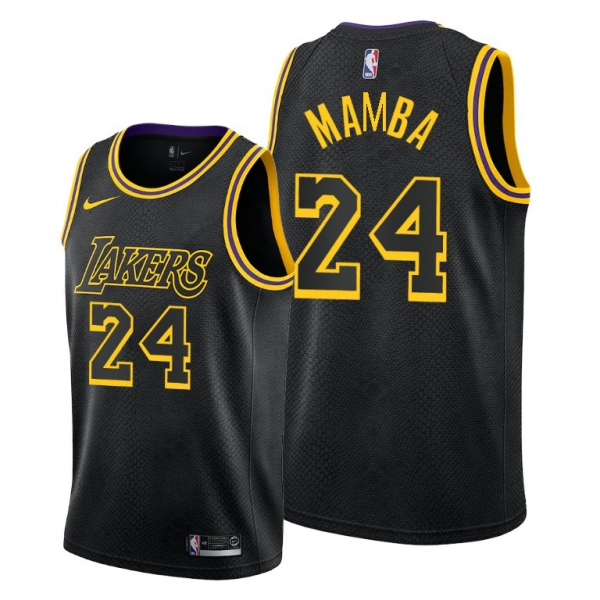 Kobe Bryant #24 Black Mamba Inspired City Jersey Lakers Mamba Week