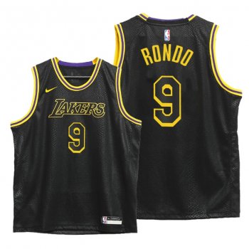 Youth Rajon Rondo Lakers Black Mamba Inspired City Jersey 2020 Honors Kobe