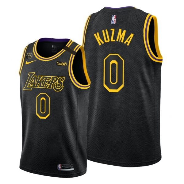 Kyle Kuzma #0 Lakers Black Mamba Inspired City Jersey 2020 Honors Kobe