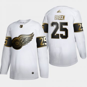 Men's Detroit Red Wings Mike Green #25 NHL Golden Edition White Authentic Jersey