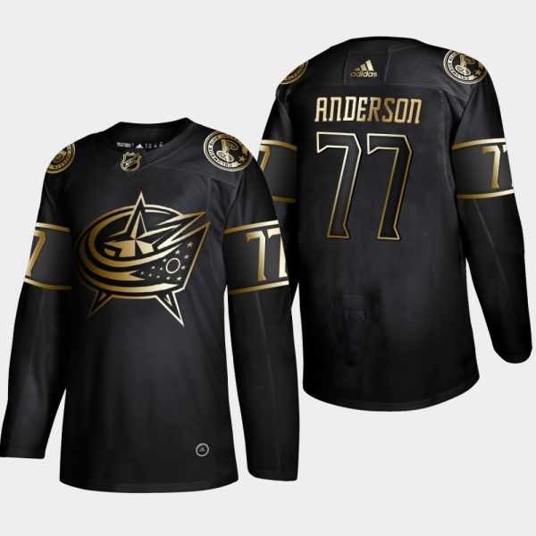 Men's JerseyMen's Columbus Blue Jackets Josh Anderson 2019 NHL Golden Edition Authentic Player Black Jersey