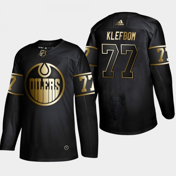 Edmonton Oilers Oscar Klefbom #77 2019 NHL Golden Edition Authentic Player Jersey - Black