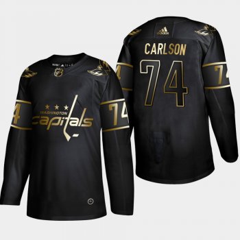 Men's Washington Capitals John Carlson #74 2019 NHL Golden Edition Black Authentic Player Jersey