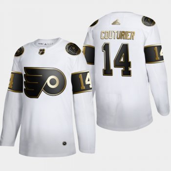 Men's JerseyMen's Philadelphia Flyers Sean Couturier #14 NHL Golden Edition White Authentic Jersey