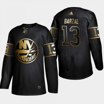 Men's New York Islanders Mathew Barzal #13 2019 NHL Golden Edition Black Authentic Player Jersey