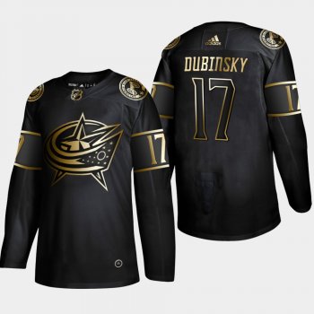 Men's Columbus Blue Jackets Brandon Dubinsky 2019 NHL Golden Edition Authentic Player Black Jersey