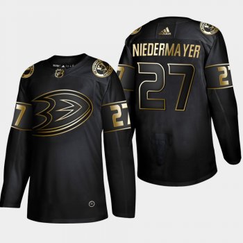 Anaheim Ducks Scott Niedermayer #27 Retired Player 2019 NHL Golden Edition Black Jersey - Men's