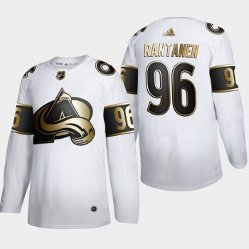 Men's Colorado Avalanche Mikko Rantanen #96 NHL Golden Edition White Authentic Jersey