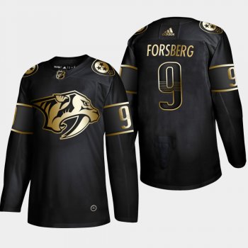 Nashville Predators Filip Forsberg #9 2019 NHL Golden Edition Authentic Player Jersey - Black