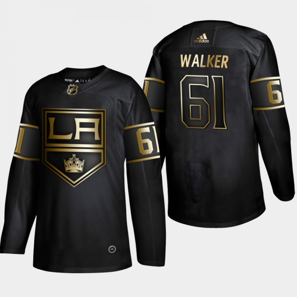 Los Angeles Kings Sean Walker #61 Authentic 2019 NHL Golden Edition Black Player Jersey - Men's