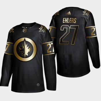 Men's Winnipeg Jets Nikolaj Ehlers #27 2019 NHL Golden Edition Black Authentic Player Jersey