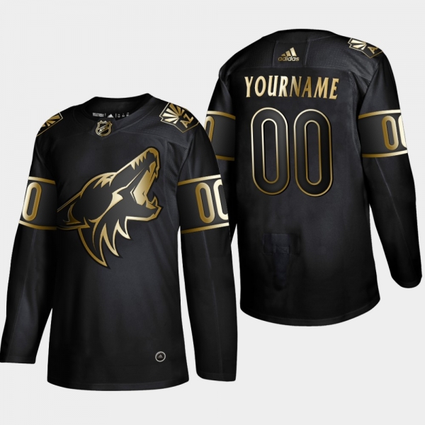 Arizona Coyotes Custom #00 2019 NHL Golden Edition Authentic Player Jersey - Black