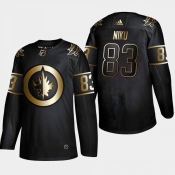 Men's Winnipeg Jets Sami Niku #83 2019 NHL Golden Edition Black Authentic Player Jersey