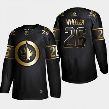 Men's Winnipeg Jets Blake Wheeler #26 2019 NHL Golden Edition Black Authentic Player Jersey