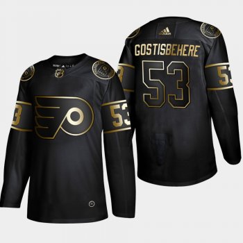 Men's Philadelphia Flyers Shayne Gostisbehere #53 2019 NHL Golden Edition Black Authentic Player Jersey