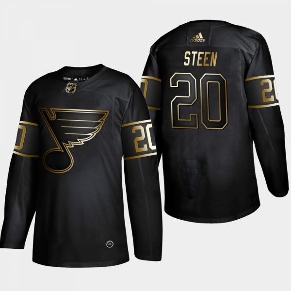 Men's JerseySt. Louis Blues Alexander Steen #20 Authentic 2019 NHL Golden Edition Black Player Jersey - Men's