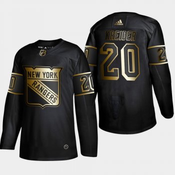 New York Rangers Chris Kreider #20 2019 NHL Golden Edition Authentic Player Jersey - Black