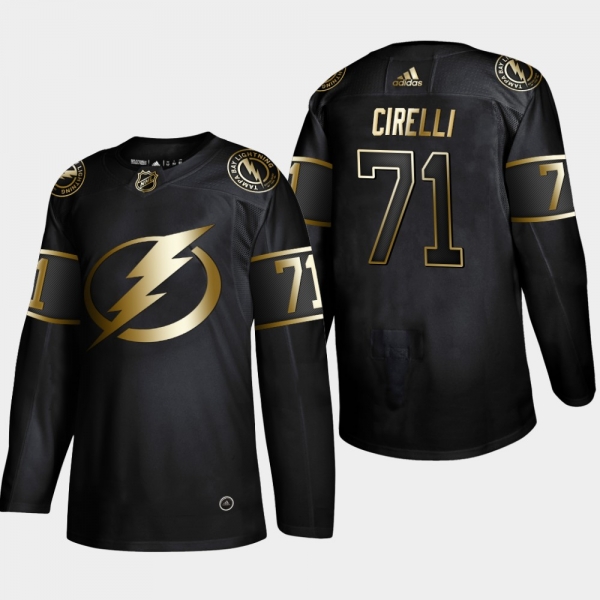 Men's Tampa Bay Lightning Anthony Cirelli 2019 NHL Golden Edition Authentic Player Black Jersey