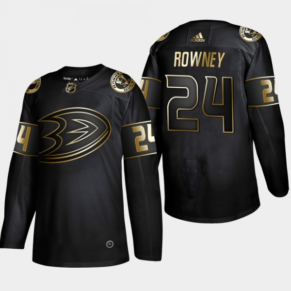 Anaheim Ducks Carter Rowney #24 Authentic 2019 NHL Golden Edition Black Player Jersey - Men's