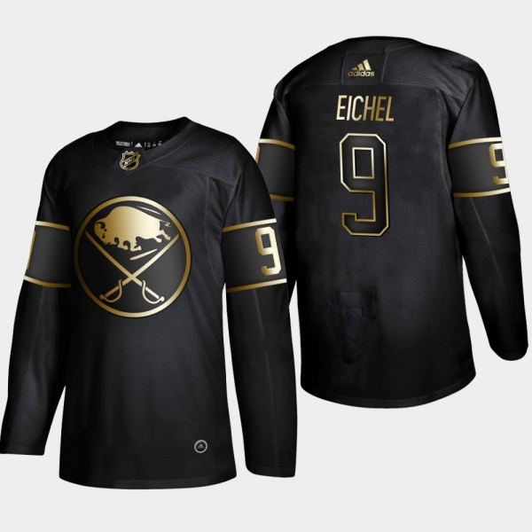 Men's Buffalo Sabres Jack Eichel 2019 NHL Golden Edition Authentic Player Black Jersey