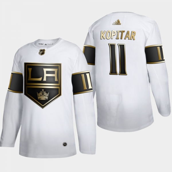 Men's Los Angeles Kings Anze Kopitar #11 NHL Golden Edition White Authentic Jersey