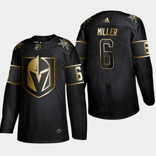 Men's JerseyMen's Vegas Golden Knights Colin Miller #6 2019 NHL Golden Edition Black Authentic Player Jersey