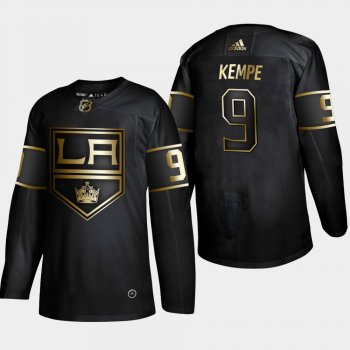 Men's JerseyLos Angeles Kings Adrian Kempe #9 Authentic 2019 NHL Golden Edition Black Player Jersey - Men's