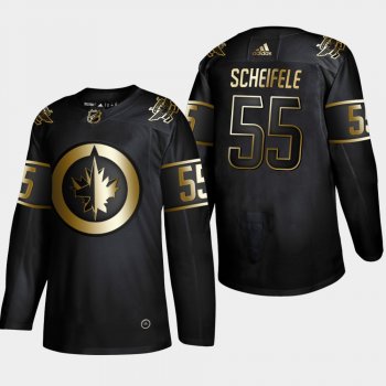 Men's Winnipeg Jets Mark Scheifele #55 2019 NHL Golden Edition Black Authentic Player Jersey