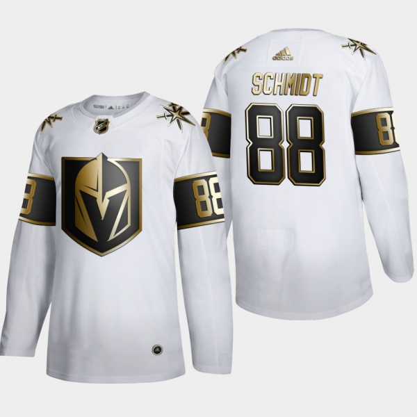 Men's Vegas Golden Knights Nate Schmidt #88 NHL Golden Edition White Authentic Jersey