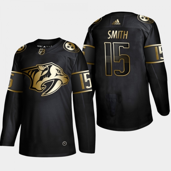 Nashville Predators Craig Smith #15 2019 NHL Golden Edition Authentic Player Jersey - Black