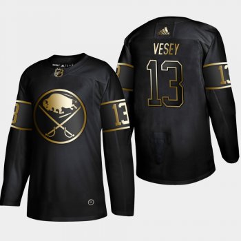 Buffalo Sabres Jimmy Vesey #13 NHL Golden Edition Authentic Jersey - Black