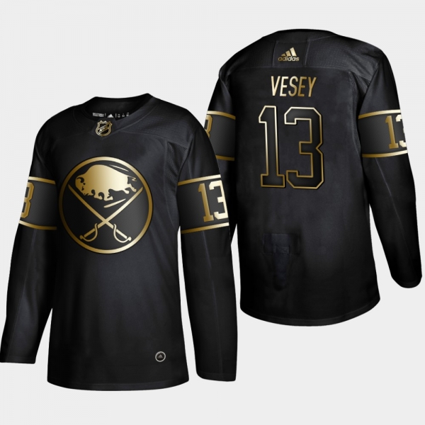 Buffalo Sabres Jimmy Vesey #13 NHL Golden Edition Authentic Jersey - Black