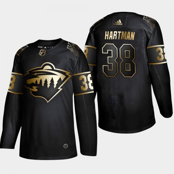 Minnesota Wild Ryan Hartman #38 NHL Golden Edition Authentic Jersey - Black