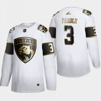 Men's Florida Panthers Keith Yandle #3 NHL Golden Edition White Authentic Jersey