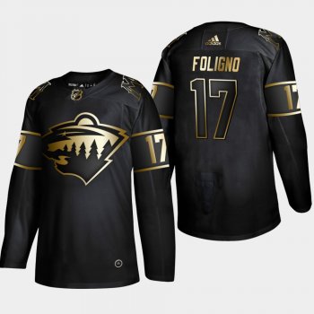 Minnesota Wild Marcus Foligno #17 Authentic 2019 NHL Golden Edition Black Player Jersey - Men's