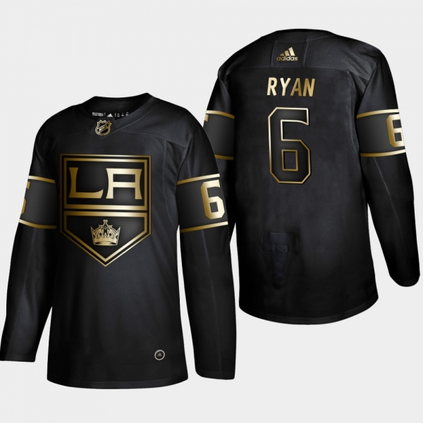 Los Angeles Kings Joakim Ryan #6 NHL Golden Edition Authentic Jersey - Black