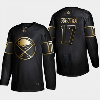 Men's JerseyMen's Buffalo Sabres Vladimir Sobotka 2019 NHL Golden Edition Authentic Player Black Jersey