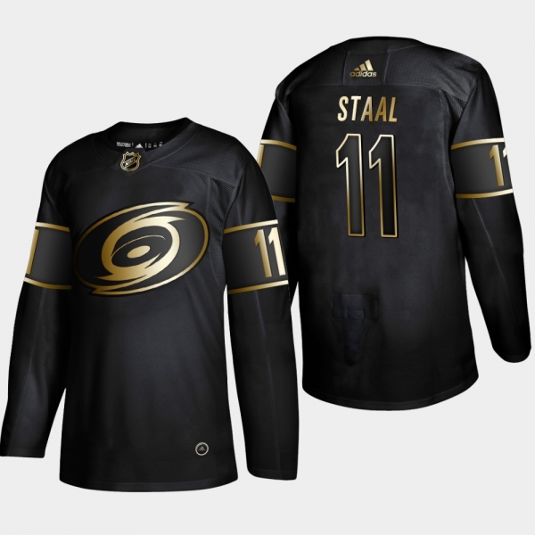 Men's Carolina Hurricanes Jordan Staal #11 2019 NHL Golden Edition Black Authentic Player Jersey