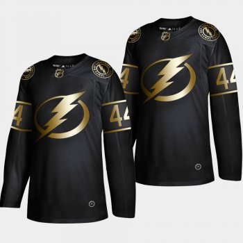 Men's Tampa Bay Lightning Jan Rutta 2019 NHL Golden Edition Authentic Player Black Jersey