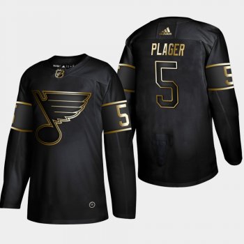 St. Louis Blues Bob Plager #5 Retired Player 2019 NHL Golden Edition Black Jersey - Men's